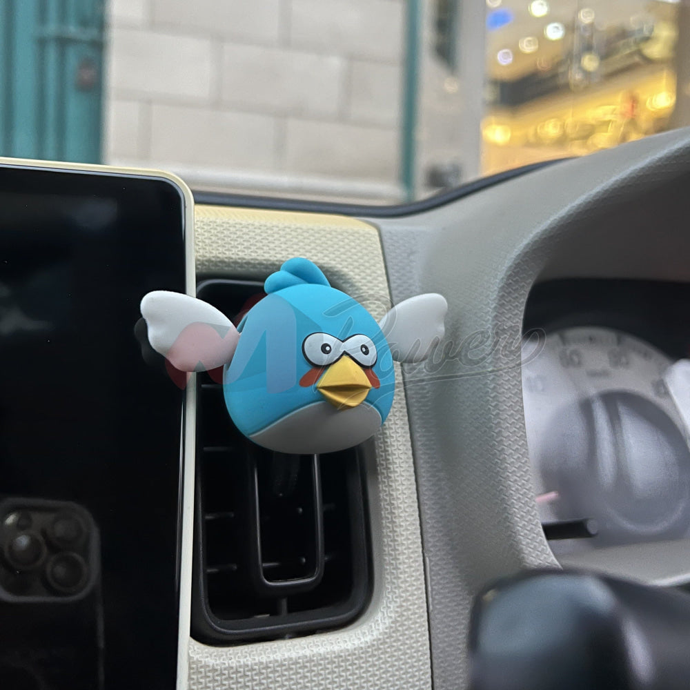 Angry Birds Style Car Ac Grill Perfume Blue