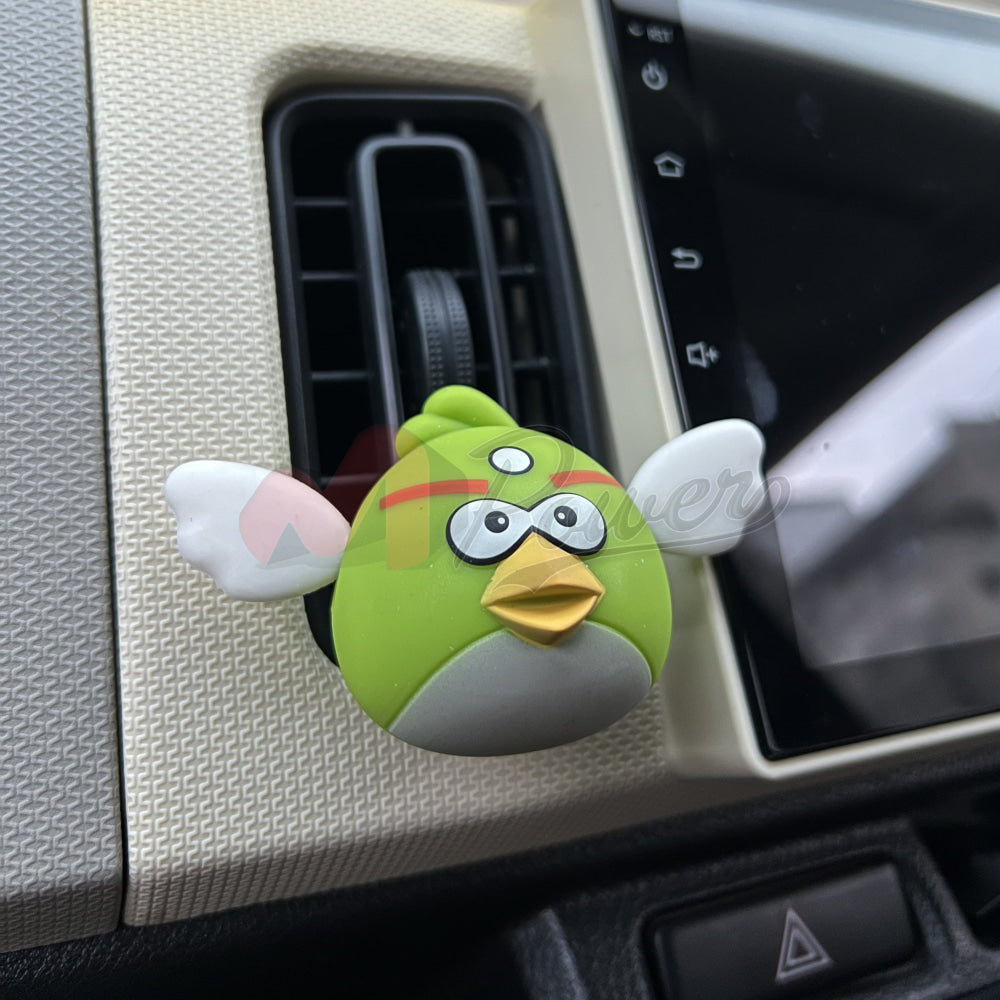Angry Birds Style Car Ac Grill Perfume Green