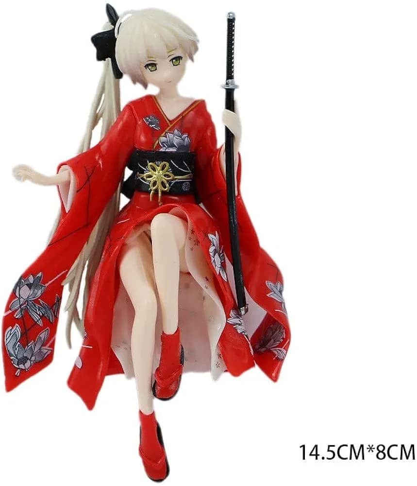 Anime Sora Kimono Action Girls Model Anime Figure (Pack Of Three)