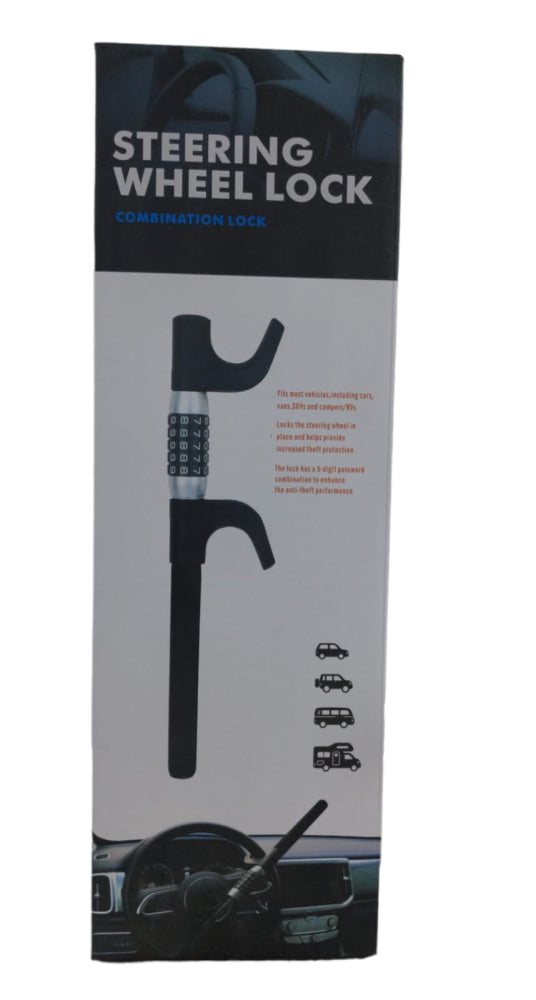 Anti Theft 5 Digit Password Car Steering Wheel Lock