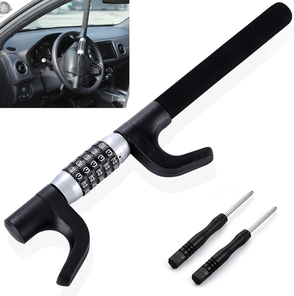 Anti Theft 5 Digit Password Car Steering Wheel Lock