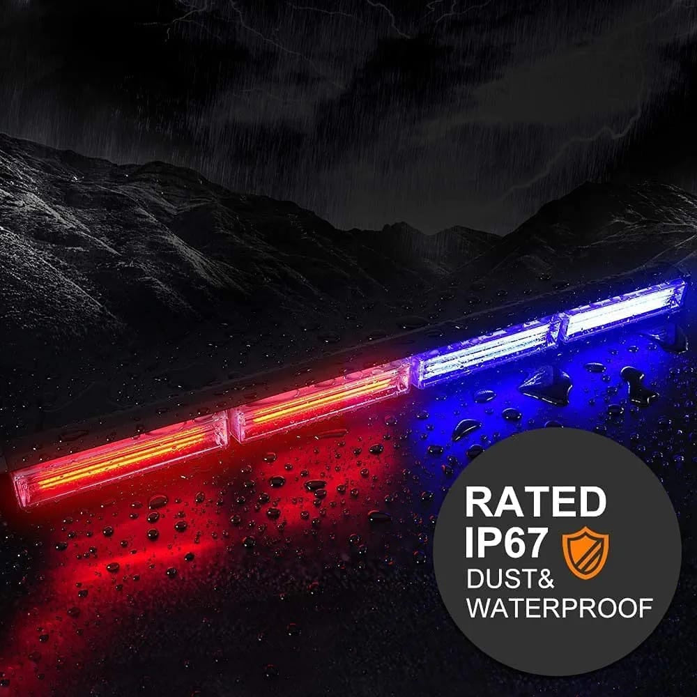 Automaze Led Strobe Police Dashboard Flash Light Multi Modes (Red Blue) White 4Pcs 6Pcs 8Pcs