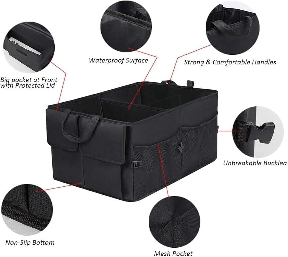 Car Trunk Organizer Multipurpose Huge Foldable Storage Box Accessories