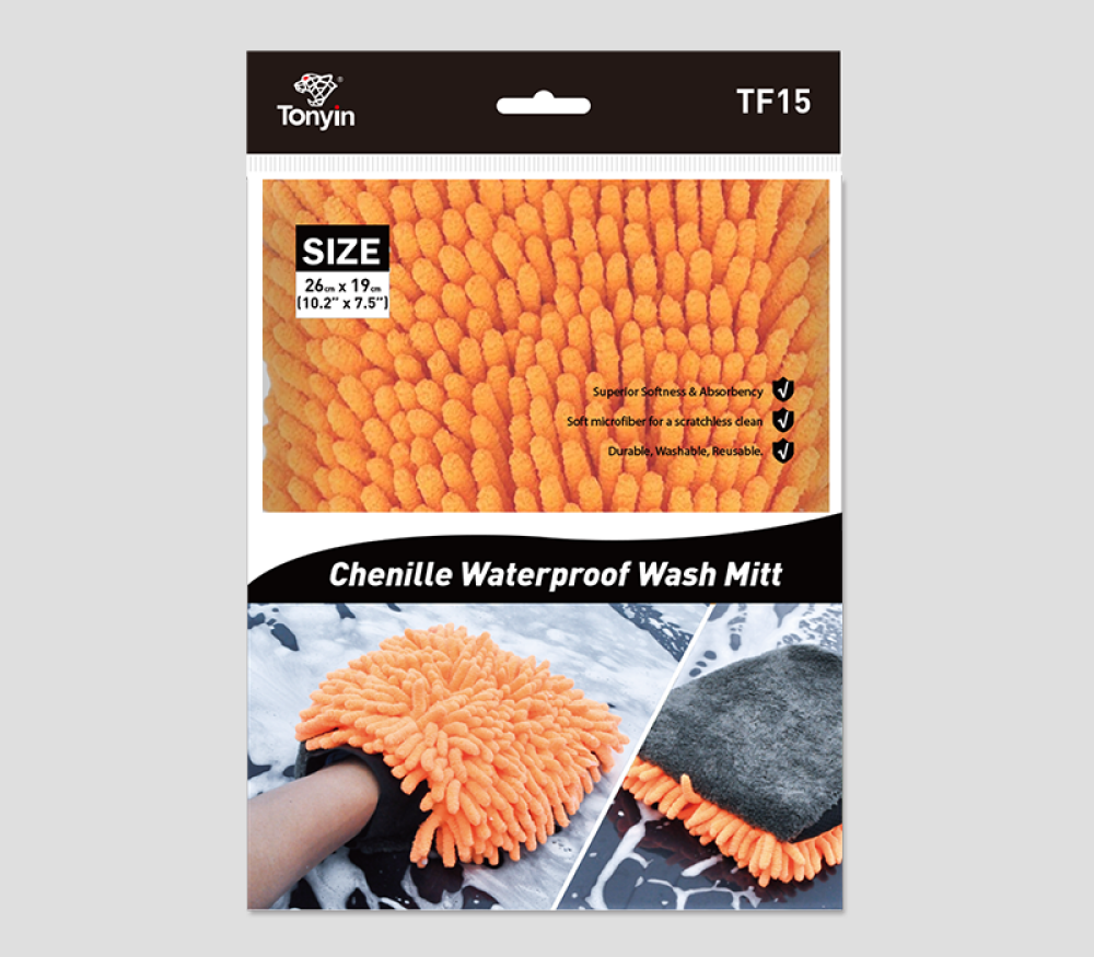 Chenille Waterproof Wash Mitt {Tf15}