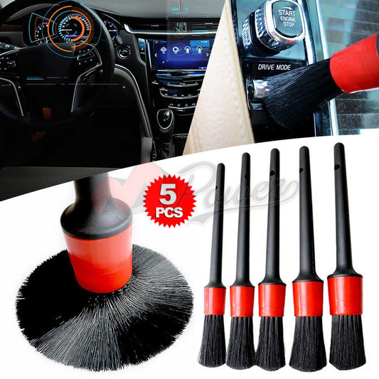 Premium Detailing Brush Set--5Pack 5In1 Car Care