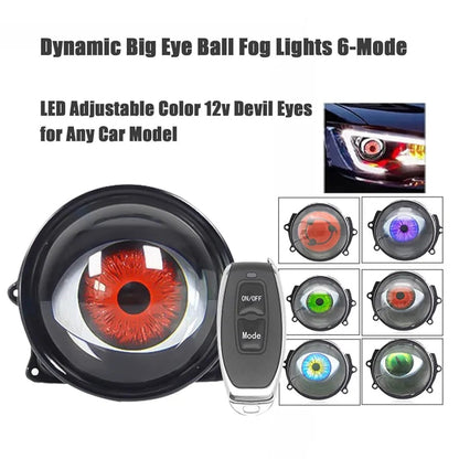Devil Eye Style Dynamic Big Eye Ball 6 Modes (2Pcs)