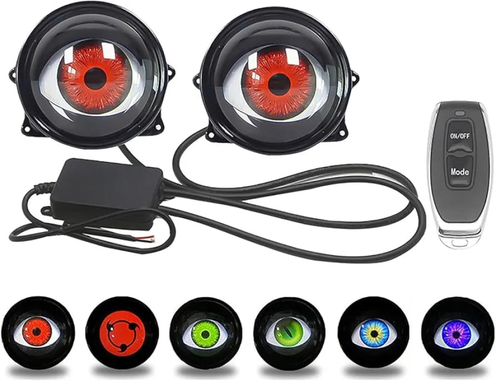 Devil Eye Style Dynamic Big Eye Ball 6 Modes (2Pcs)