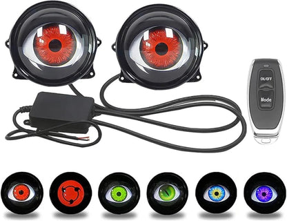 Devil Eye Style Dynamic Big Eye Ball 6 Modes (2Pcs)