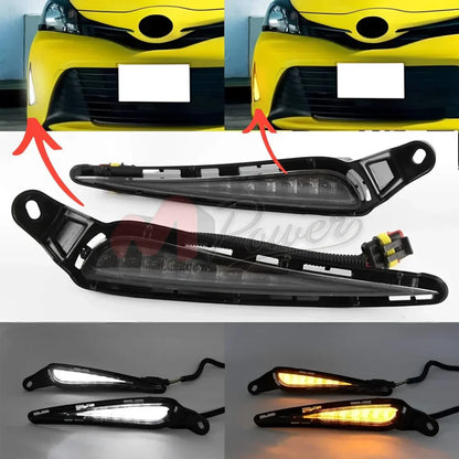 Dlaa Toyota Vitz Drl Led Fog Lamps 2018-2022 -Ty110L2