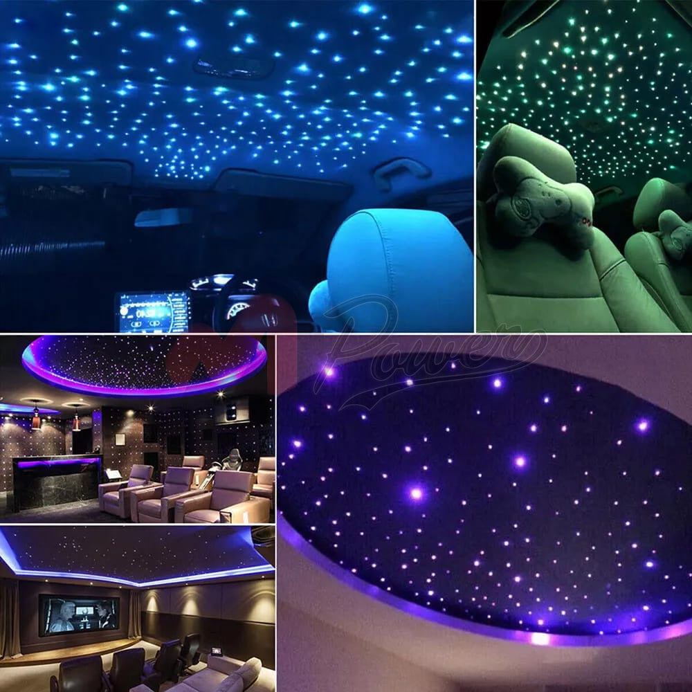 Fiber Optic Headliner Star Light Kit With Remote For Car Home Roof Ceiling 750Pc