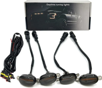 Gmc Style Daytime Running Lamp For Front Grille 4Pcs/Set