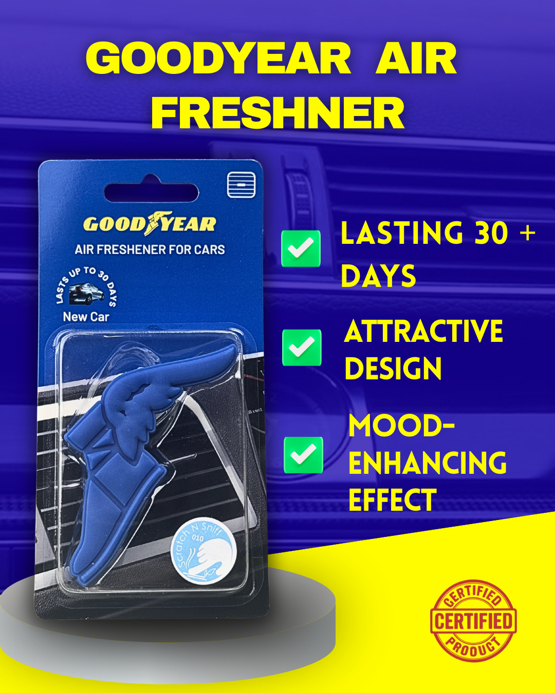 Goodyear Car Ac Vent Air Freshner