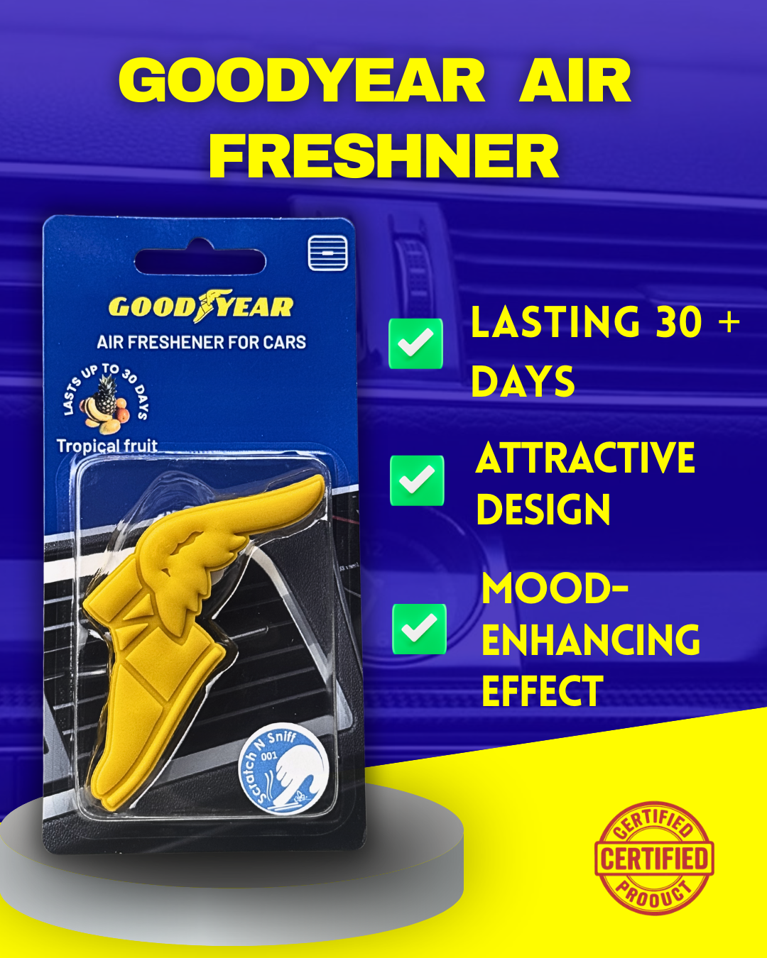 Goodyear Car Ac Vent Air Freshner