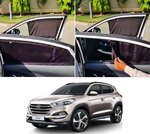 Hyundai Tucson Custom Fit Railing Curtains Sun Shade - Parda-4pcs