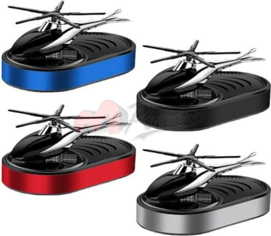 Helicopter Solar Powered Rotating Fan With Air Freshener Refill