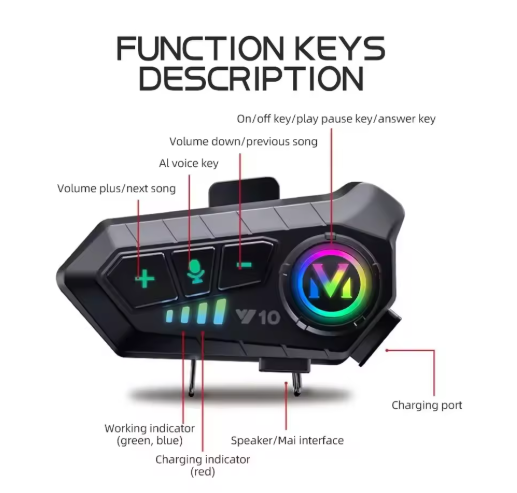 Motorcycle Bluetooth Helmet Device