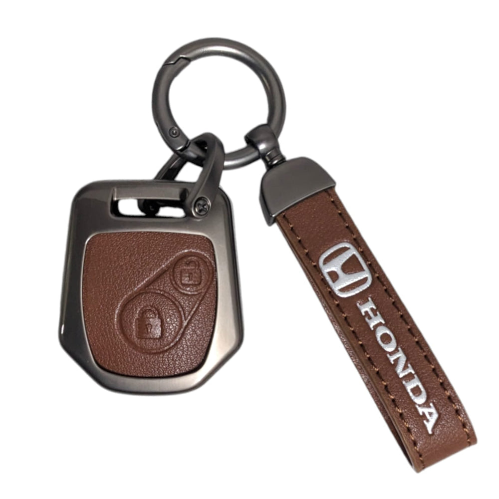 Honda City 2015 Protective Zinc Alloy Remote Key Cover Leather