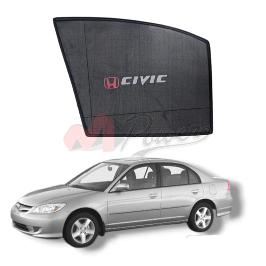 Honda Civic 2004 Sun Shades With Logo 4Pcs/Set Accessories