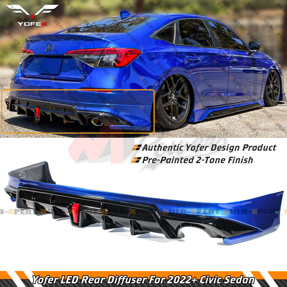 Honda Civic 2022 11Th Gen Sedan 4Pcs Side Skirts Front & Rear Pp