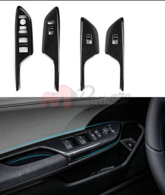 Honda Civic Door Panel Button Carbon Trim 2017-2022