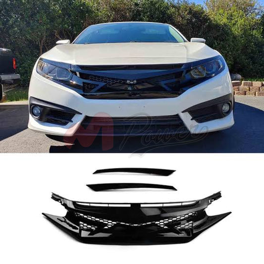 Honda Civic Front Grill Alien Style 2017-2020