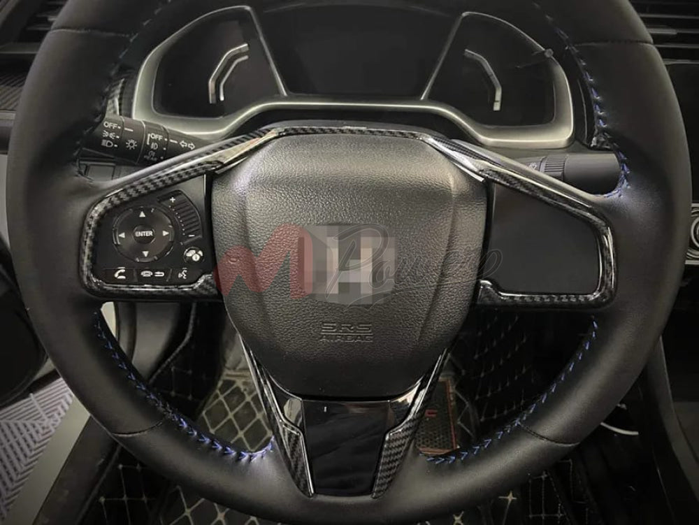 Honda Civic Steering Wheel Carbon Trim 2017-2022