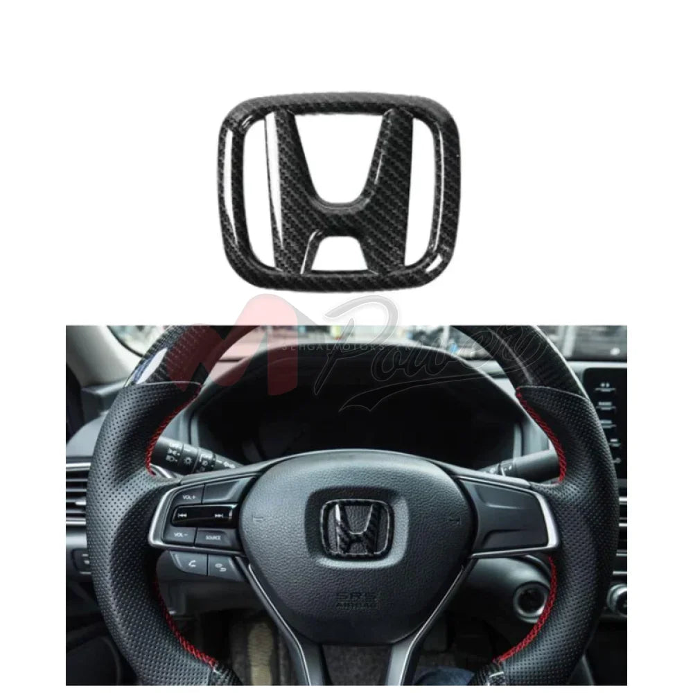 Honda Toyota Carbon Fiber Steering Logo Honda