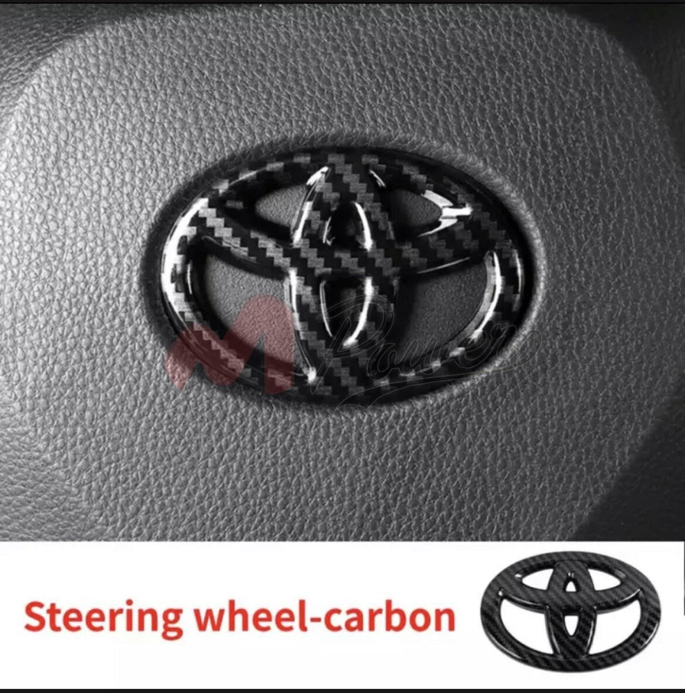 Honda Toyota Carbon Fiber Steering Logo Toyota