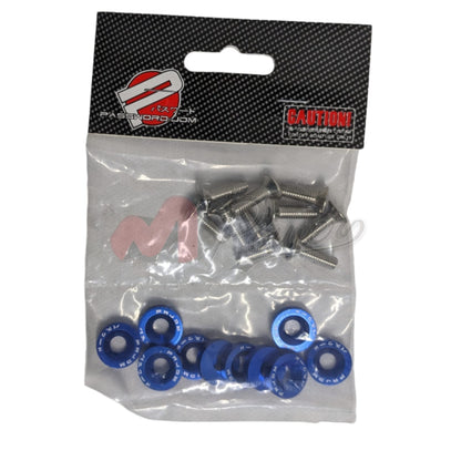 Jdm Aluminum Fender Washer With Nuts 10Pcs Blue