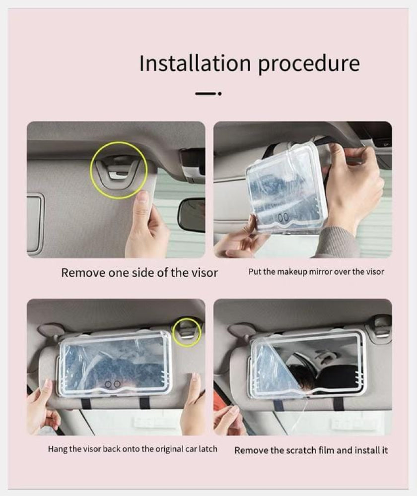 Led Car Mounted Makeup Mirror Light