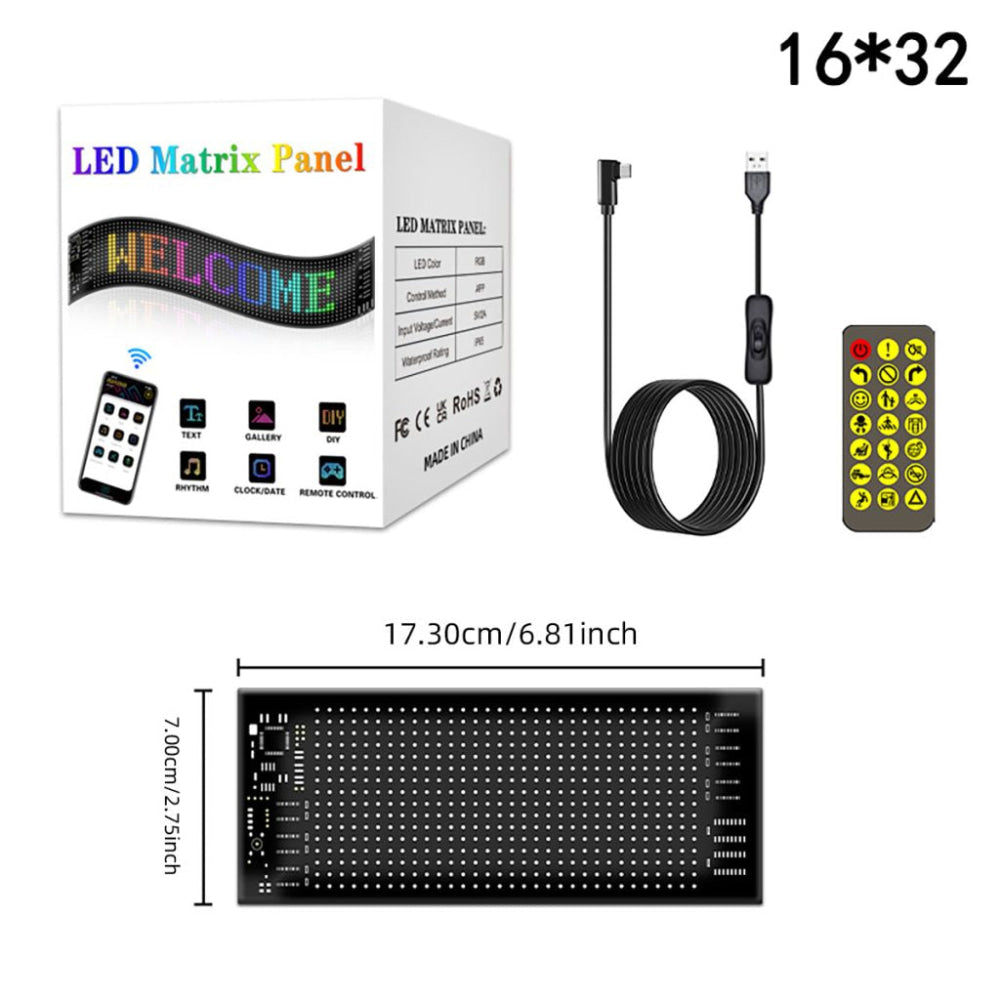Led Flexible Display Matrix Panel Car Advertising Full Color High Definition Sticker