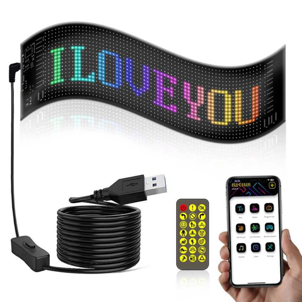 Led Flexible Display Matrix Panel Car Advertising Full Color High Definition Sticker