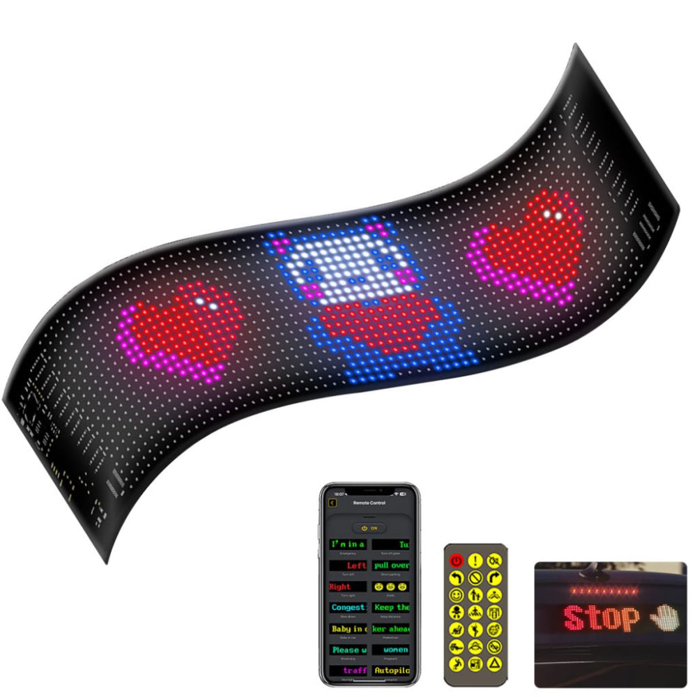 Led Flexible Display Matrix Panel Car Advertising Full Color High Definition Sticker