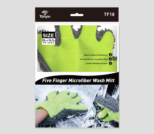 Microfiber Finger Washing Mitt {Tf-18}