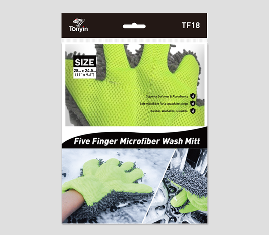 Microfiber Finger Washing Mitt {Tf-18}