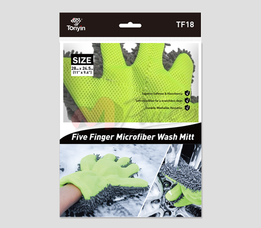 Microfiber Finger Washing Mitt {Tf-18}