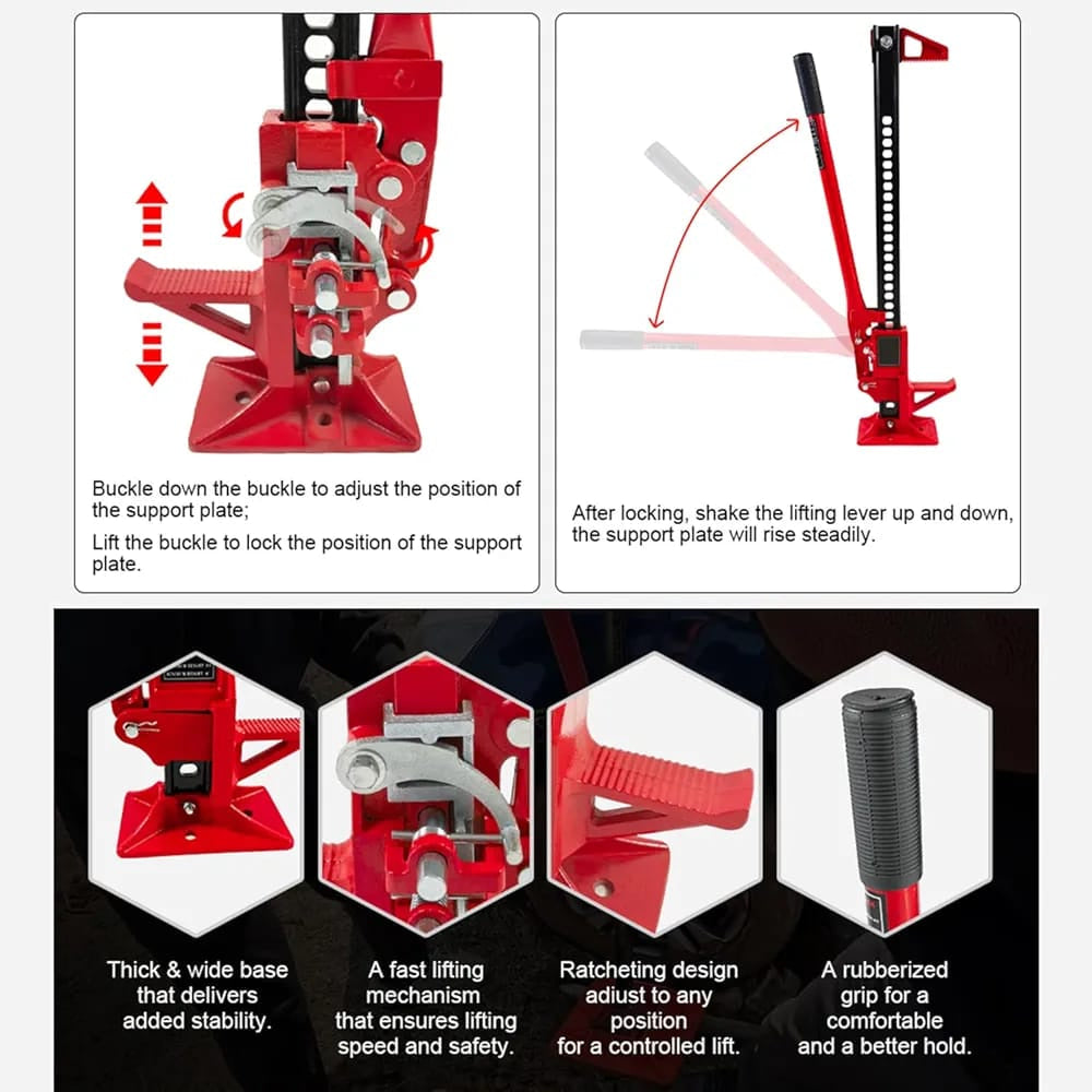 Ratcheting Off Road Utility Lifting Jack 6000Lbs