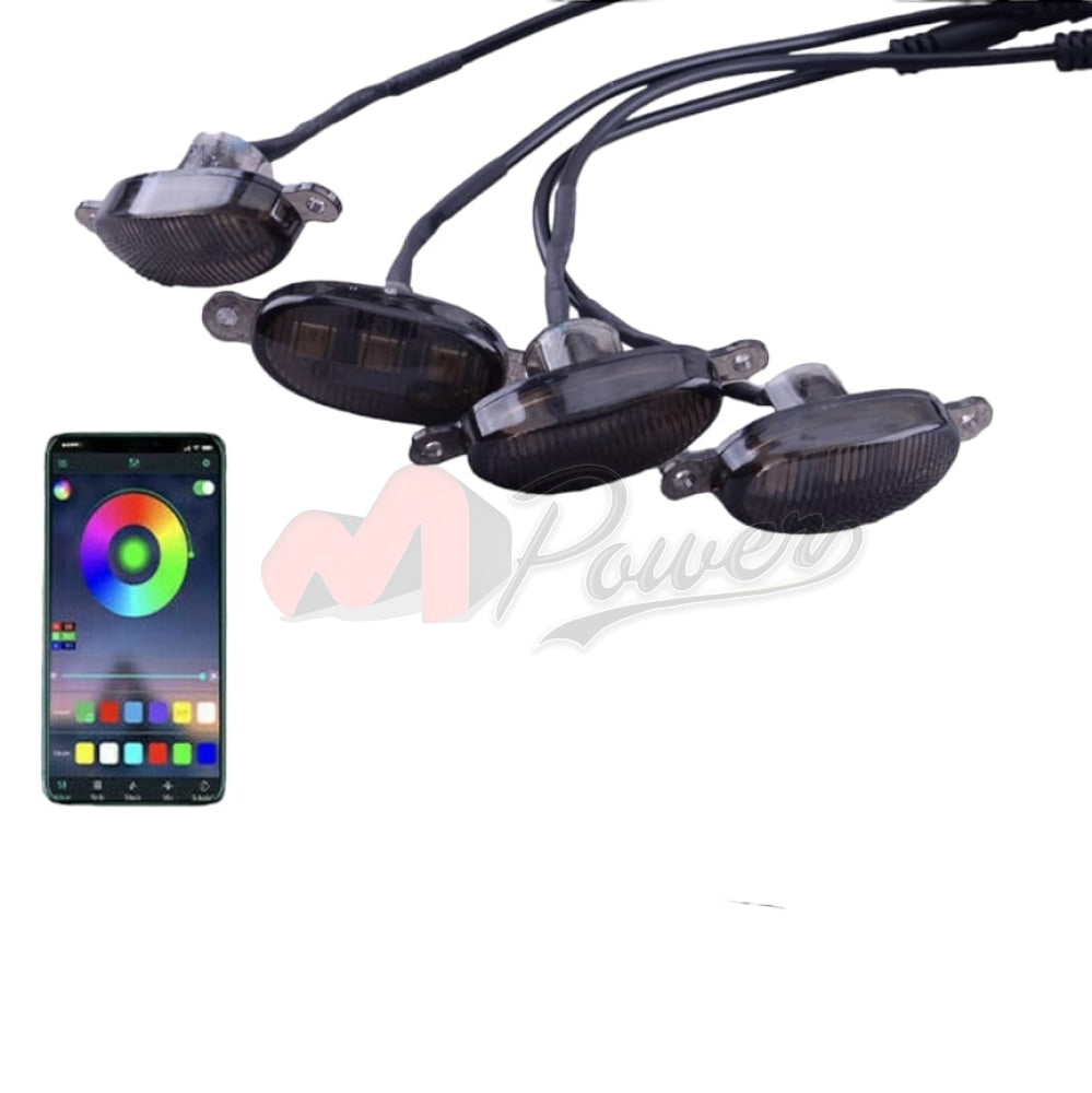 Rgb Color Led Light For Front Grille App Operated 4Pcs/Set