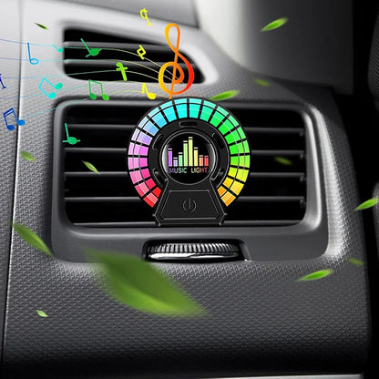 Smart Car Air Outlet Freshener RGB Music Rhythm led light