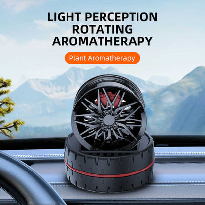 Solar Rotating Wheel Car Aroma With Air Freshener Refill Mix Colors