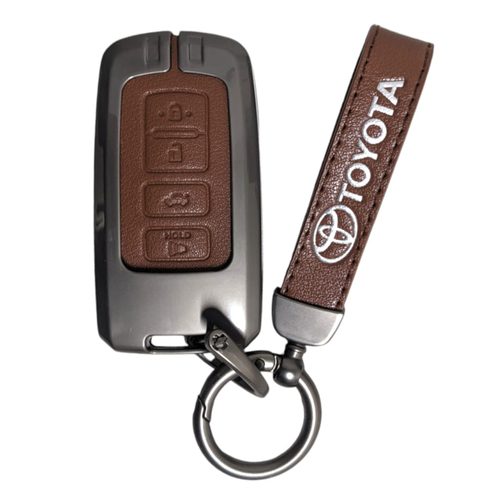 Toyota Corolla 2018 Grandee 4 Button Protective Zinc Alloy Remote Key Cover Leather