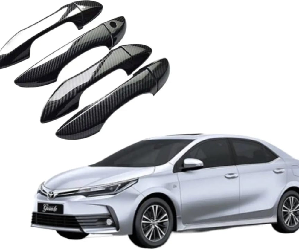 Toyota Corolla Door Handle Cover Carbon Trim 2015