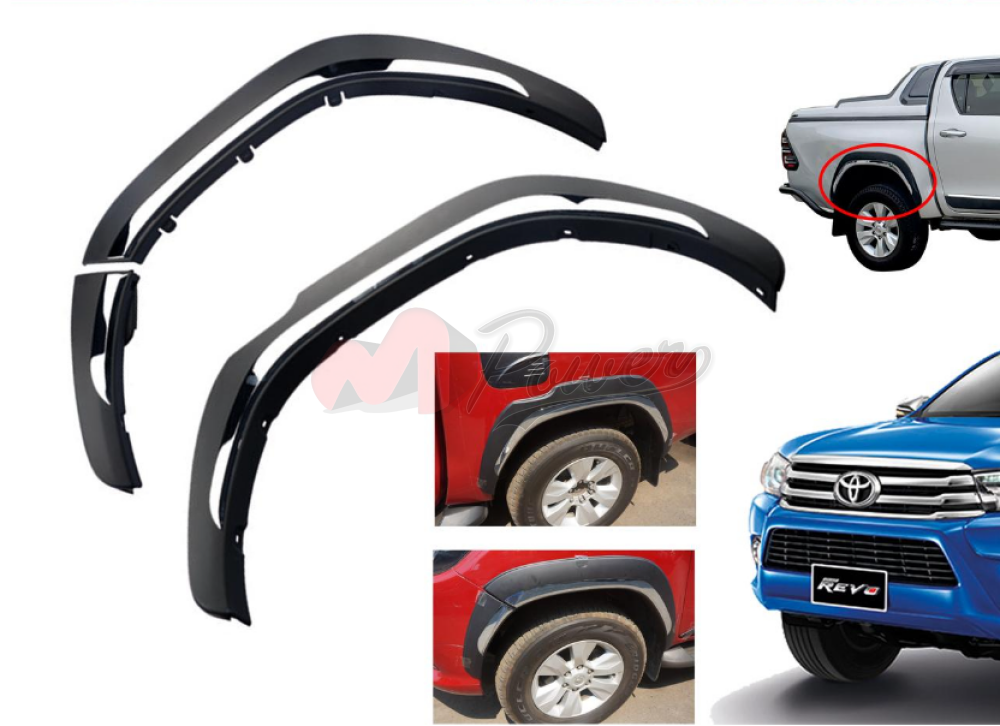 Toyota Hilux Revo Fender Flares With Chrome 6-Pcs 2016-2021