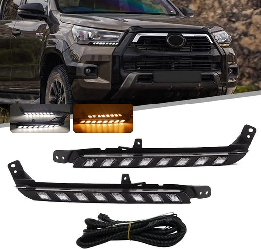 Toyota Hilux Revo Rocco Dynamic Yellow Turn Signal Led Drl 2020-2022