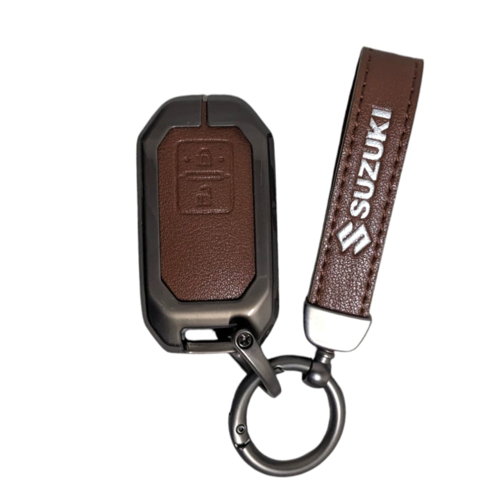 Toyota Honda Protective Zinc Alloy & Leather Remote Key Cover Swift New