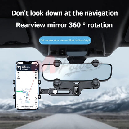 Universal 360 Rotatable Car Phone Holder Rearview Mirror Mount Stand