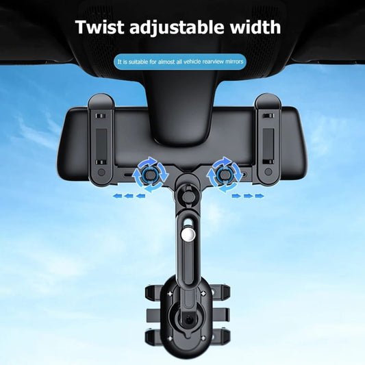 Universal 360 Rotatable Car Phone Holder Rearview Mirror Mount Stand