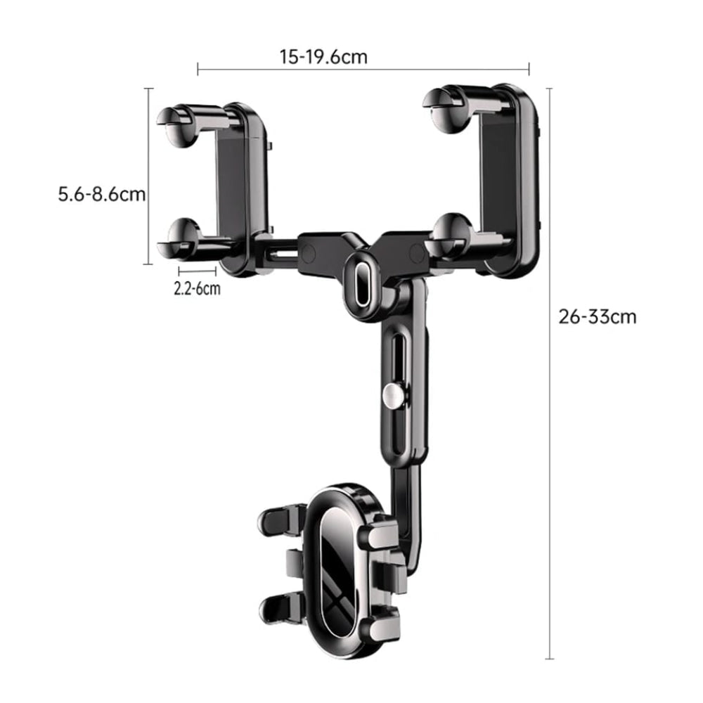 Universal 360 Rotatable Car Phone Holder Rearview Mirror Mount Stand