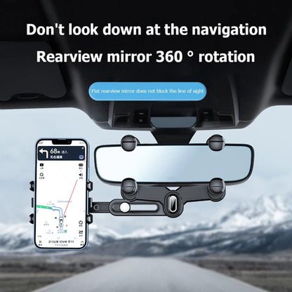 Universal 360 Rotatable Car Phone Holder Rearview Mirror Mount Stand