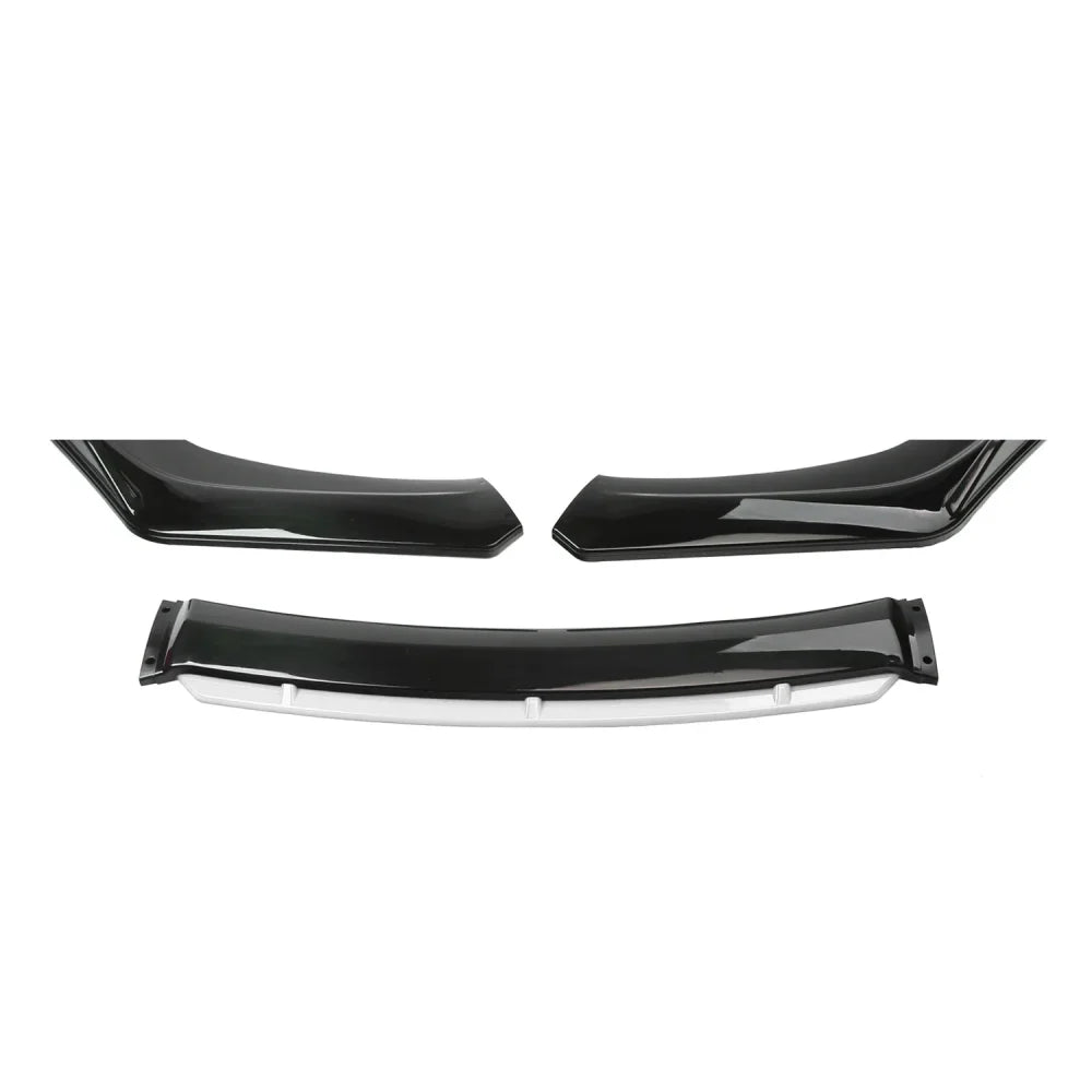 Universal Front Bumper Splitter Black/White